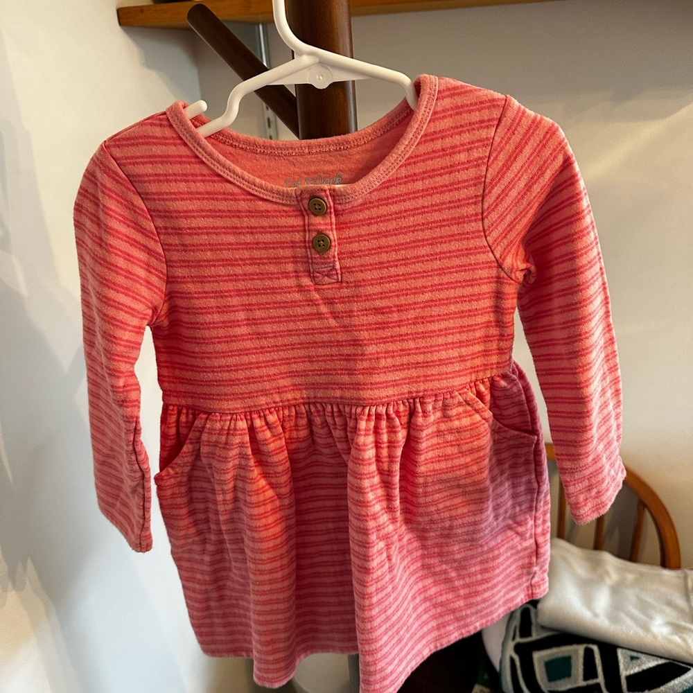 2T orange long sleeve dress